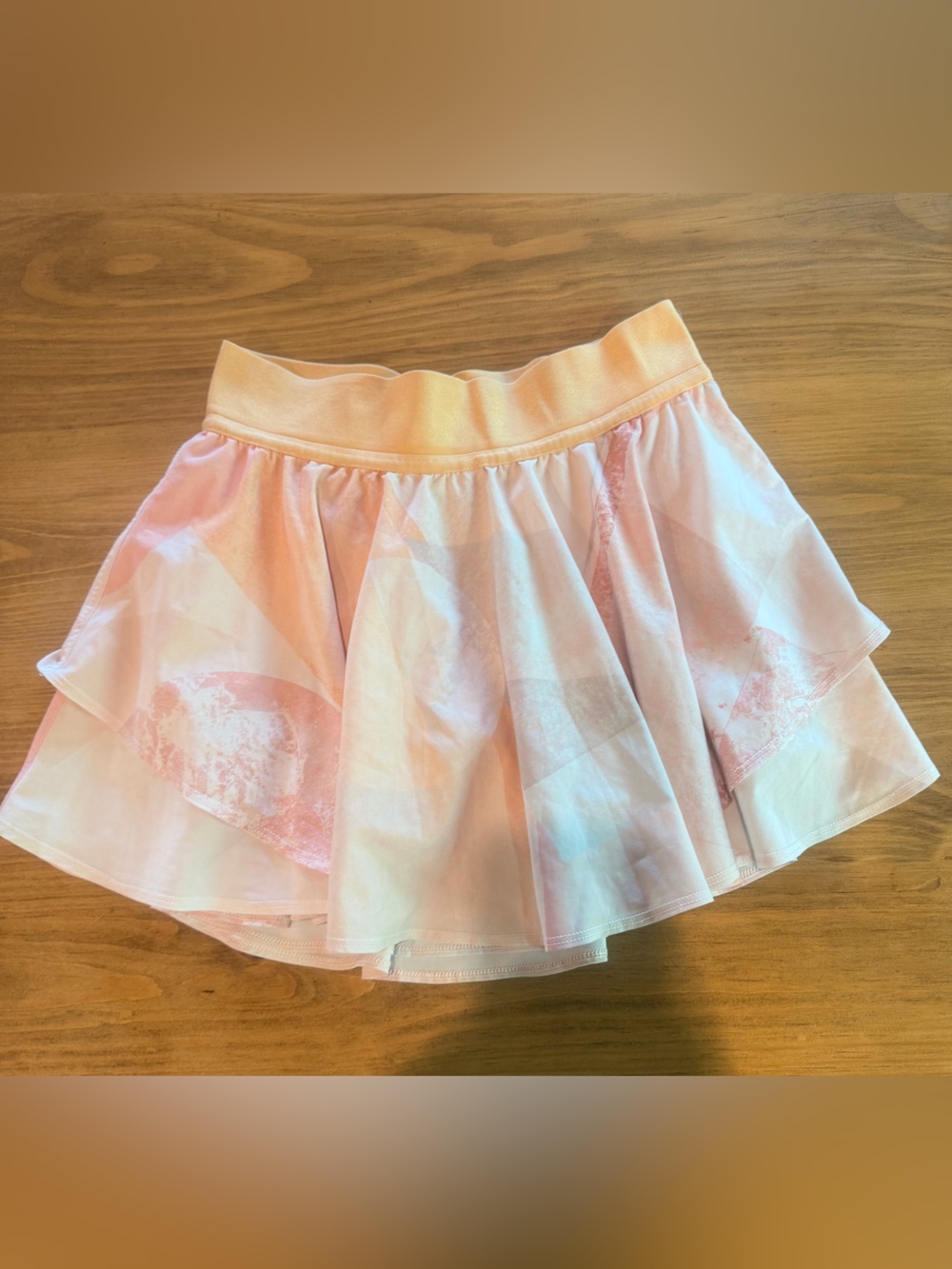 lululemon athletica Pastel Peach-Pink Asymmetrical Skirt